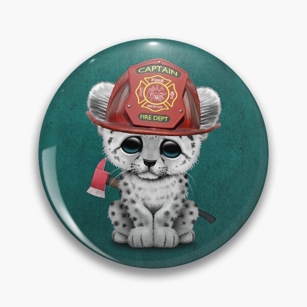Item preview, Cute Snow Leopard Cub Firefighter designed and sold by JeffBartels.