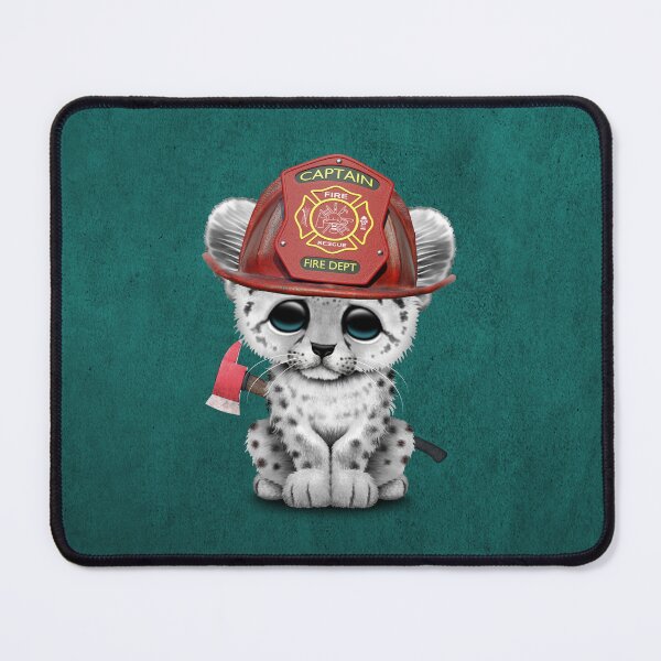 Item preview, Cute Snow Leopard Cub Firefighter designed and sold by JeffBartels.