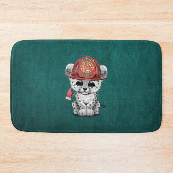 Item preview, Cute Snow Leopard Cub Firefighter designed and sold by JeffBartels.