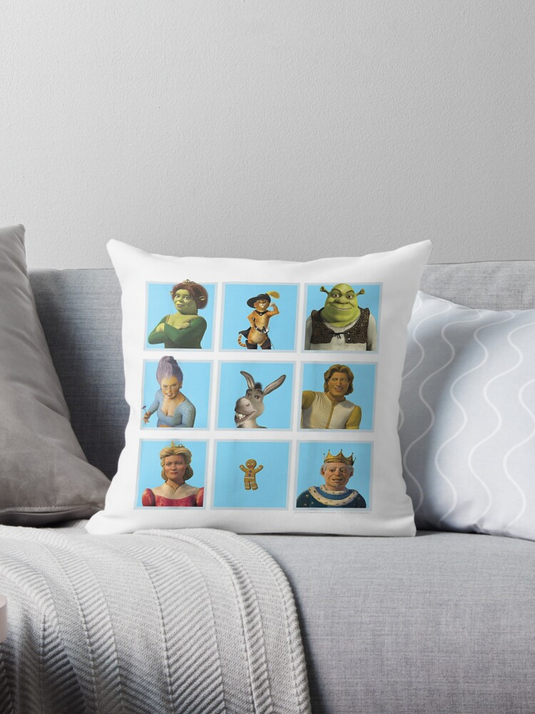 The Shrek Family Throw Pillow, Shrek Fiona _amp_ Shrek Get Ogre It Throw  Pillow