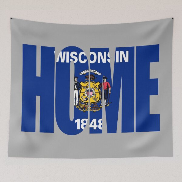 Item preview, Wisconsin Home - State Flag designed and sold by DonDota.