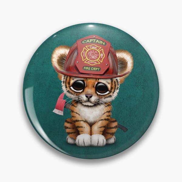 Item preview, Cute Tiger Cub Firefighter designed and sold by JeffBartels.