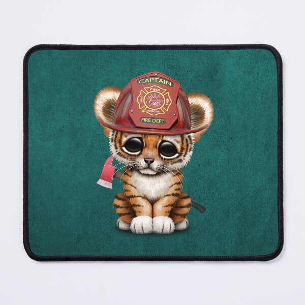 Item preview, Cute Tiger Cub Firefighter designed and sold by JeffBartels.