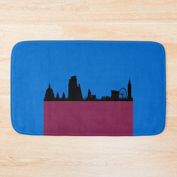 Item preview, London sky line in Black ink, on a Blue & Red background  designed and sold by Elizabeth-Banks.