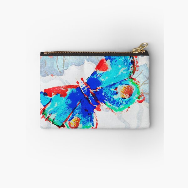Item preview, Blue and Red Butterfly Japanese Flower Background designed and sold by RyanCaudell.