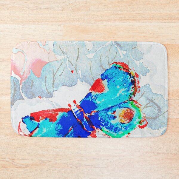 Item preview, Blue and Red Butterfly Japanese Flower Background designed and sold by RyanCaudell.