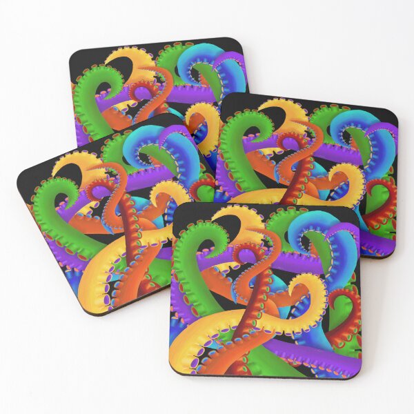 Item preview, Rainbow Tentacles by Heather Nafe Art designed and sold by HeatherNafeArt.