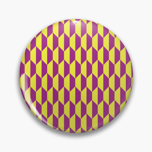 Item preview, Retro Vintage Geometric 1960s 1970s Pattern in Yellow and Purple designed and sold by BleuSky.