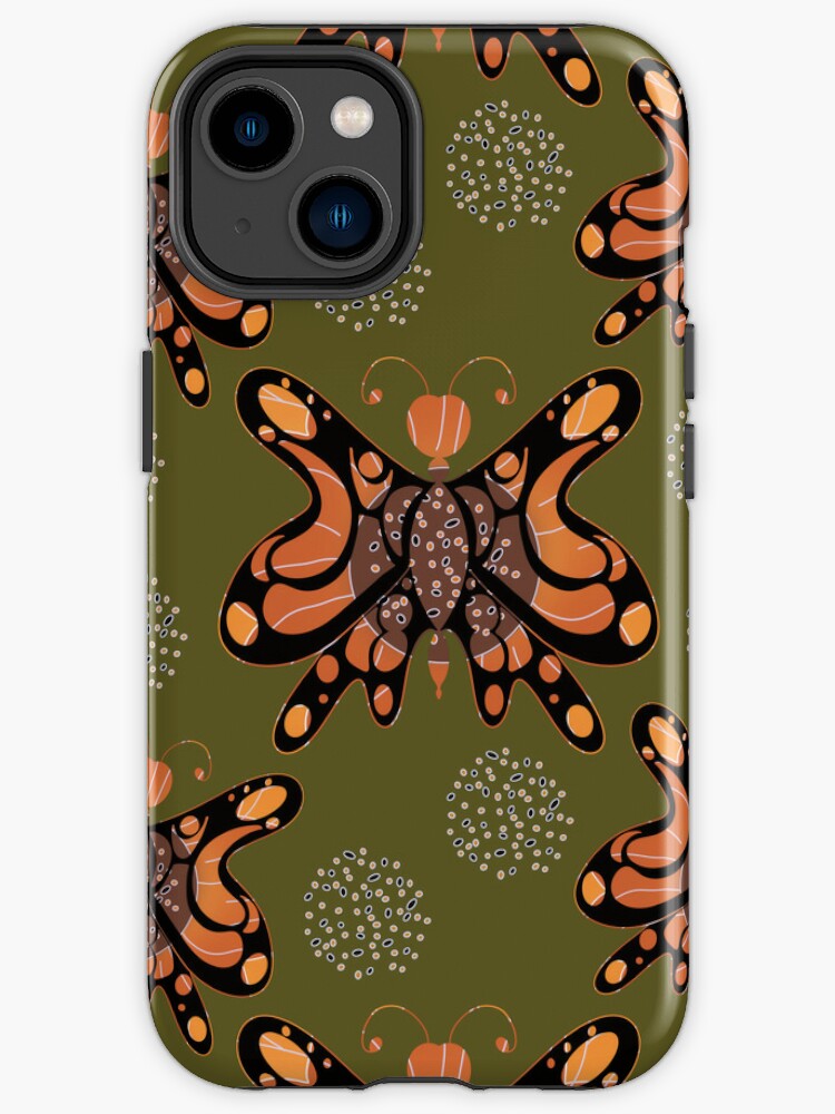 Funda de iPhone «Patrón de mariposa con infusión de girasol caprichoso en  verde» de Artistestella | Redbubble