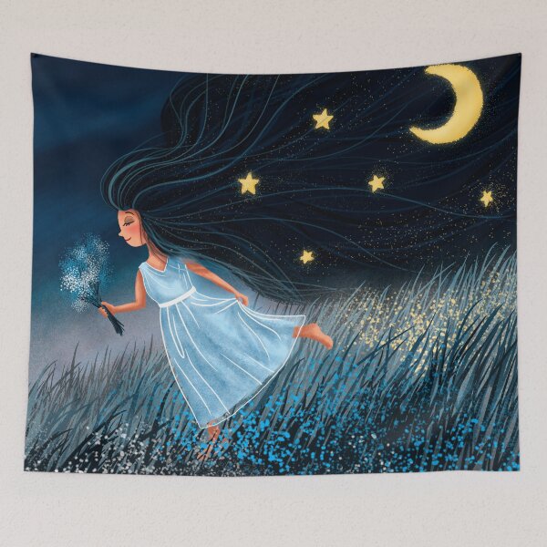 Item preview, Girl in the night field designed and sold by Olga Vorontsova.