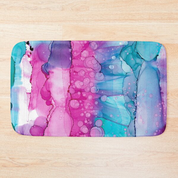 Item preview, Pink Purple Turquoise Dots Burst 32622 Abstract Alcohol Ink by Herzart designed and sold by herzart.