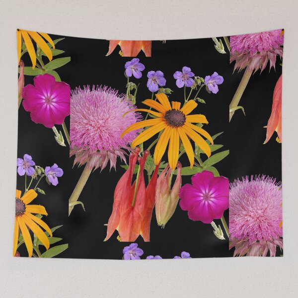 Item preview, Bright Colorful Flowers Head Blossoms Digital Collage Design designed and sold by EarthArtDesigns.