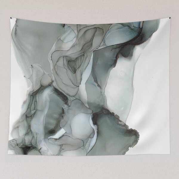 Item preview, Charcoal Smoke Abstract 32622 Alcohol Ink  Modern Painting by Herzart designed and sold by herzart.