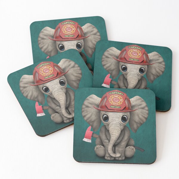 Item preview, Cute Baby Elephant Firefighter designed and sold by JeffBartels.