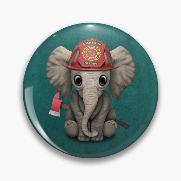 Item preview, Cute Baby Elephant Firefighter designed and sold by JeffBartels.