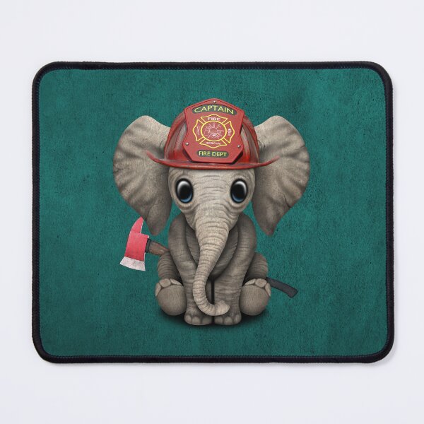 Item preview, Cute Baby Elephant Firefighter designed and sold by JeffBartels.