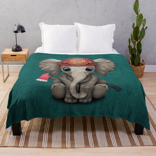 Item preview, Cute Baby Elephant Firefighter designed and sold by JeffBartels.