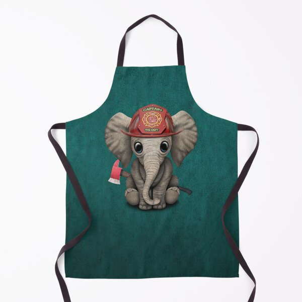 Item preview, Cute Baby Elephant Firefighter designed and sold by JeffBartels.