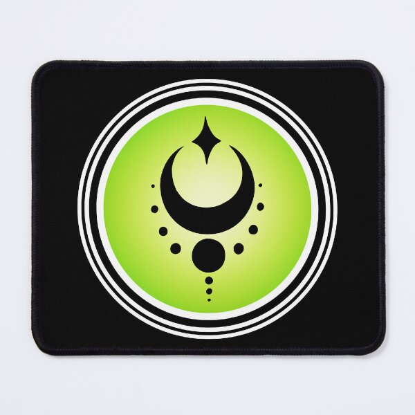 Item preview, Green Esoteric Mystical Moon Symbol designed and sold by OnyxMoonDesigns.