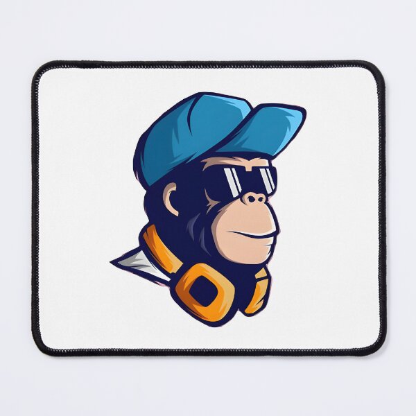 Item preview, Monkey with Headphones and cap Classic-dj designed and sold by AbdoShop10.