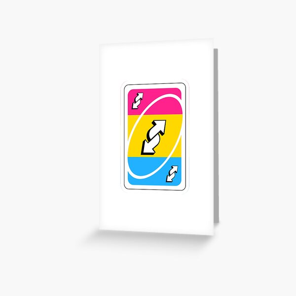 Uno Reverse Lesbian Pride Flag Sticker | Greeting Card