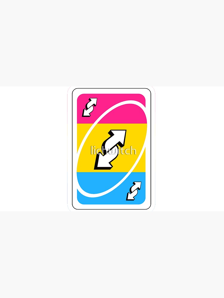 Pansexual Panromantic Pan Sticker - Non Binary Uno Reverse Card