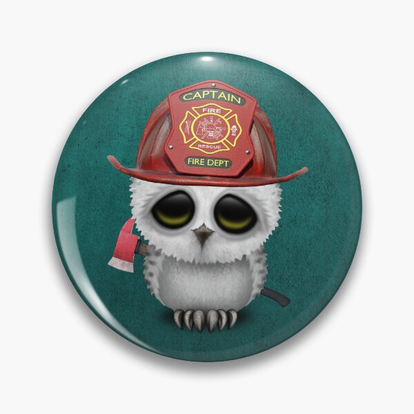 Item preview, Cute Baby Snowy Owl Firefighter designed and sold by JeffBartels.