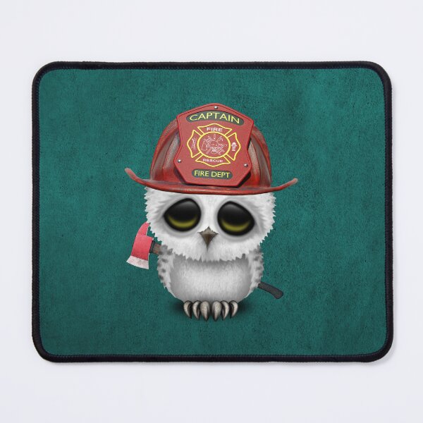 Item preview, Cute Baby Snowy Owl Firefighter designed and sold by JeffBartels.