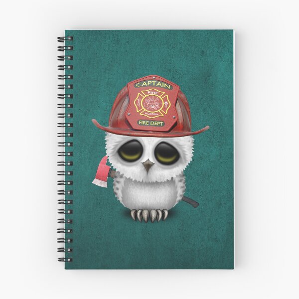 Item preview, Cute Baby Snowy Owl Firefighter designed and sold by JeffBartels.