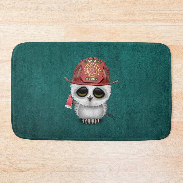 Item preview, Cute Baby Snowy Owl Firefighter designed and sold by JeffBartels.