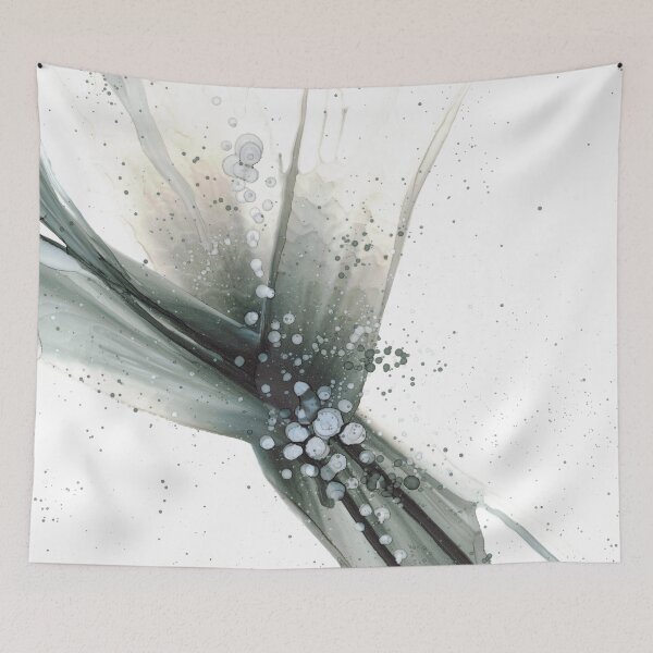 Item preview, Black Bubble Burst 32622 Modern Abstract Alcohol Ink Painting by Herzart designed and sold by herzart.