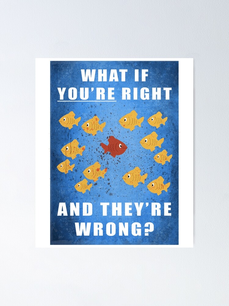 Youre right and theyre wrong  Poster for Sale by jessideanna