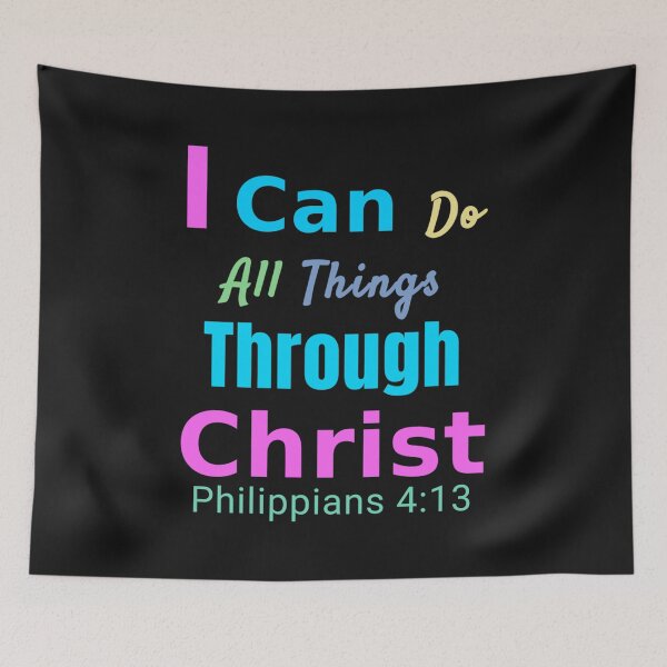 Item preview, I Can Do All Things Through Christ Philippians 413 Bible Verse designed and sold by TungDecorec.