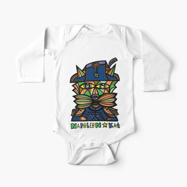 "Napoleon Kat" Long Sleeve Baby One-Piece