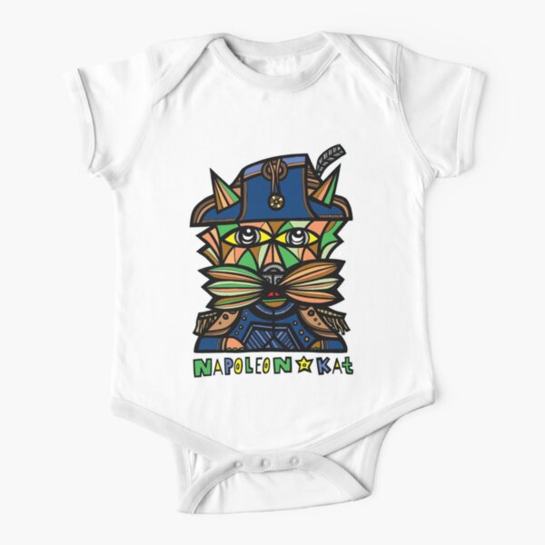 "Napoleon Kat" Short Sleeve Baby One-Piece