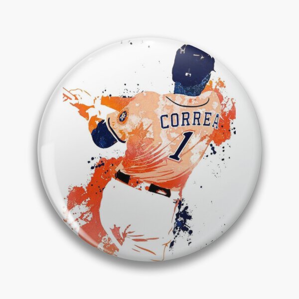 Carlos Correa #1 Button Front Houston Astros Navy Orange Jersey