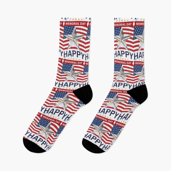 Item preview,  Red, white and blue American flags with chrome star - With Memorial Day designed and sold by sweetees4u.