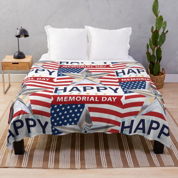Item preview, Red, white and blue American flags with chrome star - With Memorial Day designed and sold by sweetees4u.