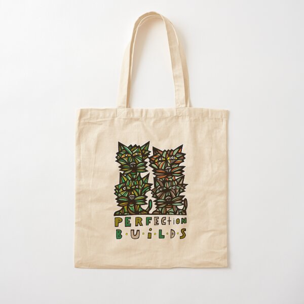 "Perfection Builds" Cotton Tote Bag