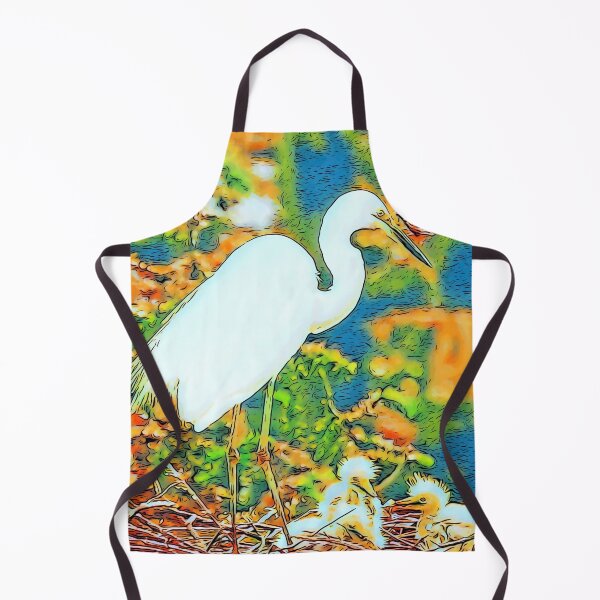 Item preview, Mother Egret With Babies designed and sold by MediaArtbyMara.