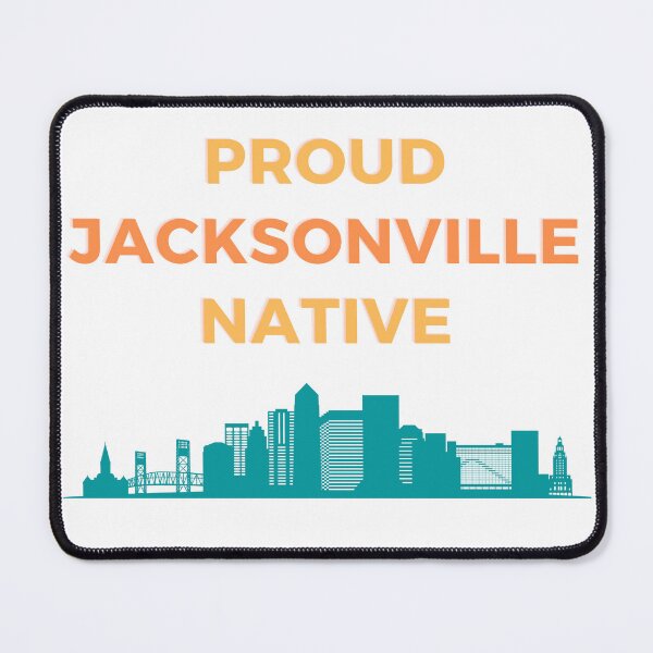 Item preview, Proud Jacksonville Florida Native City orange gold yellow teal black designed and sold by Lu & Partners.
