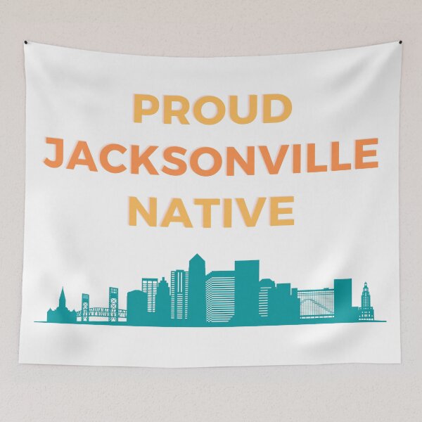 Item preview, Proud Jacksonville Florida Native City orange gold yellow teal black designed and sold by Lu &  Partners.