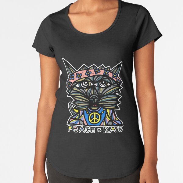 "Peace Kat" Premium Scoop T-Shirt