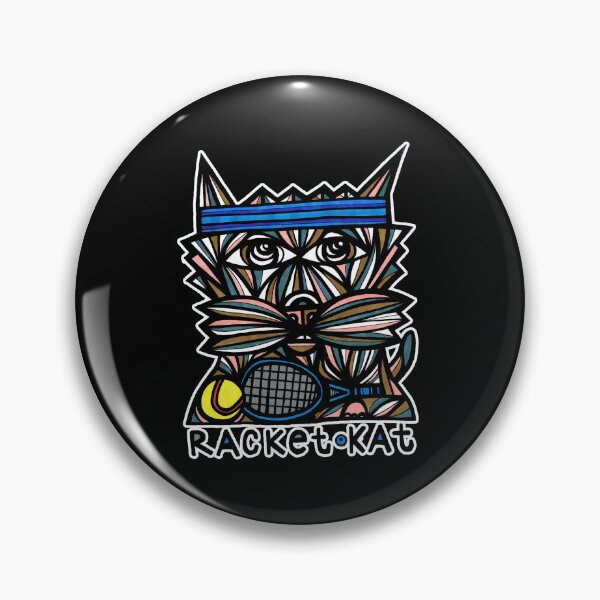 "Racket Kat" Pin