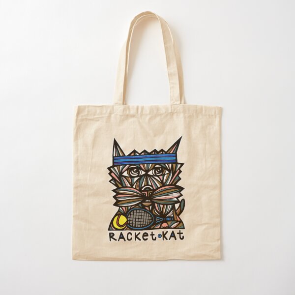 "Racket Kat" Cotton Tote Bag