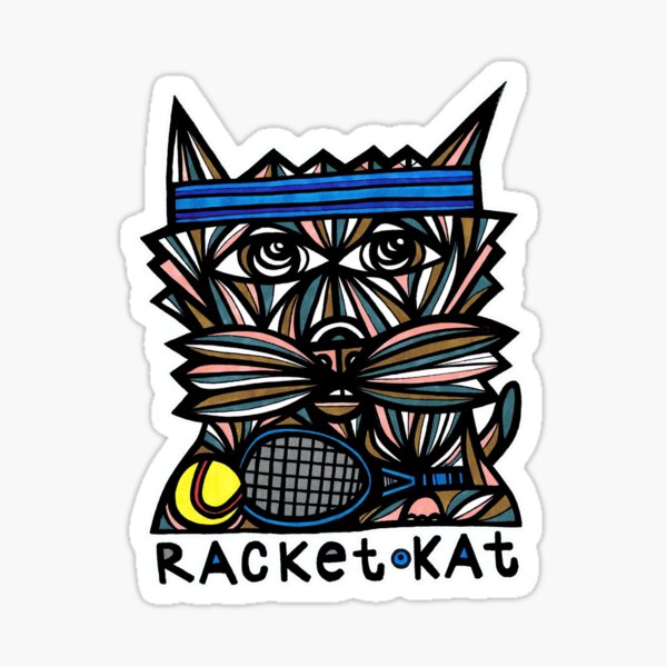 "Racket Kat" Sticker