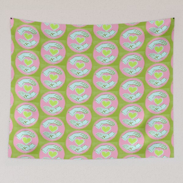 Item preview, Heart in Hands, Green Digital Screenprint, Center Love in Our Communities designed and sold by fancysarah.