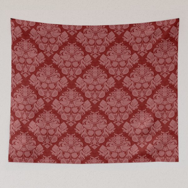 Item preview, Covid Damask - Red, Light on Dark designed and sold by Jasrese.