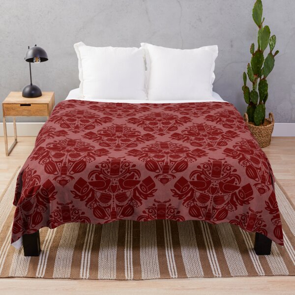 Item preview, Covid Damask - Red, Dark on Light designed and sold by Jasrese.
