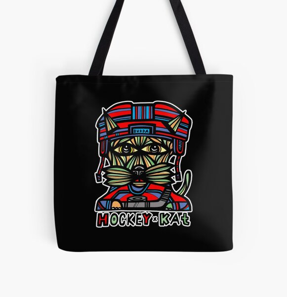 "Hockey Kat" All Over Print Tote Bag